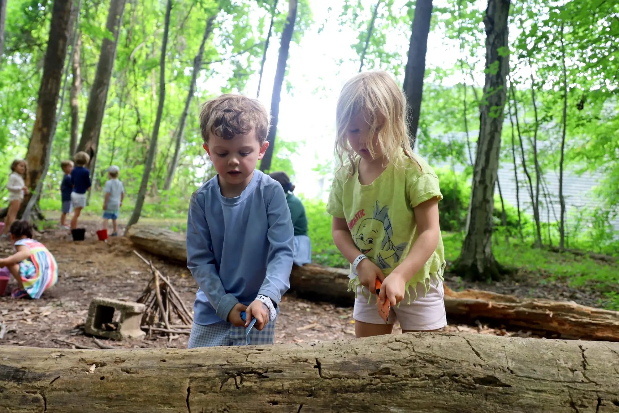 Young Acorns campers on the Branches campus